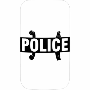 V-50 FRAG RATED BODY SHIELD, POLYCARBONATE, CLEAR, 24" X 48" - by Paulson Manufacturing Corp