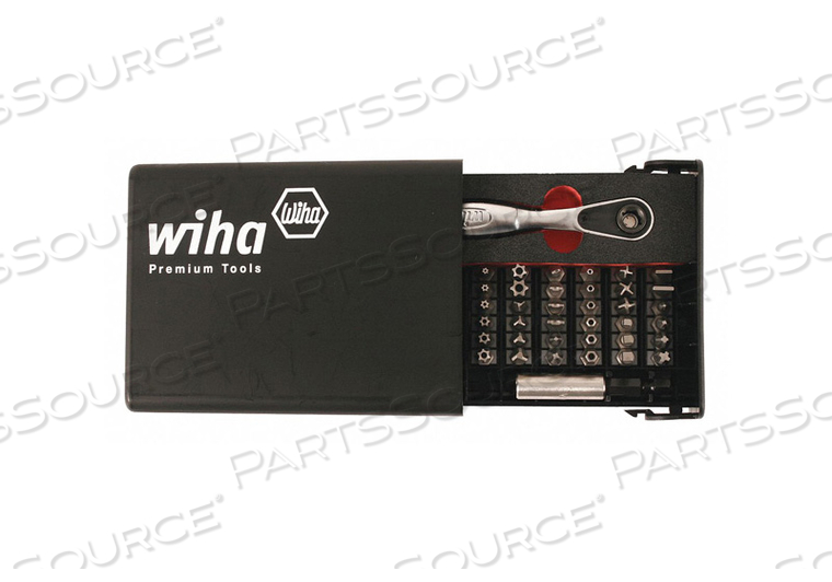 39 PIECE 1/4" DRIVE RATCHET AND SECURITY BIT SET by Wiha Tools 39 PIECE 1/4" DRIVE RATCHET AND SECURITY BIT SET by Wiha Tools
