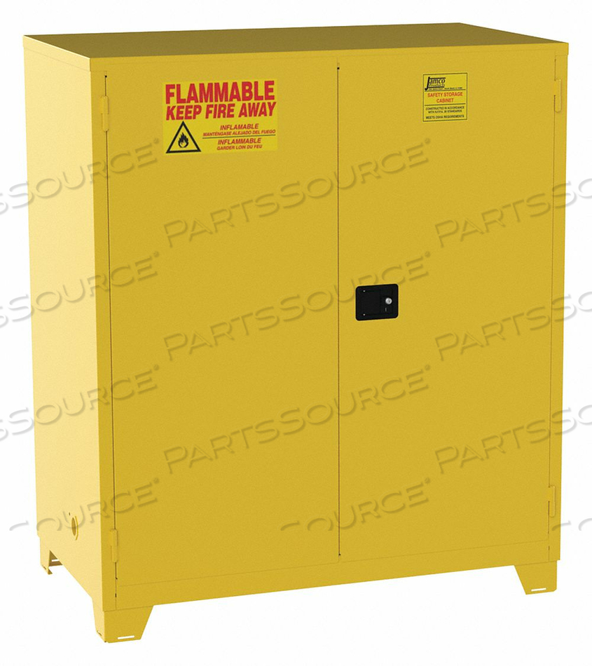FLAMMABLE SAFETY CABINET 120 GAL. YELLOW by Jamco FLAMMABLE SAFETY CABINET 120 GAL. YELLOW by Jamco