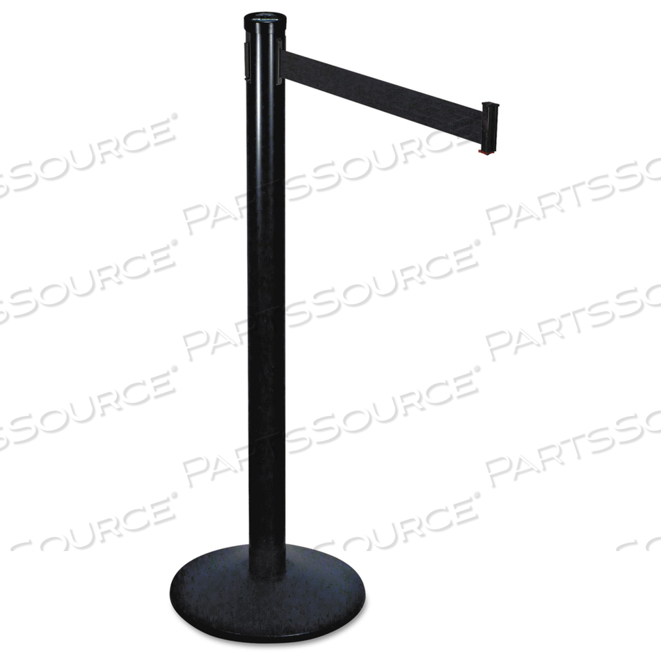 ADJUSTA-TAPE CROWD CONTROL POSTS ONLY, STEEL, 40" HIGH, BLACK by Tatco