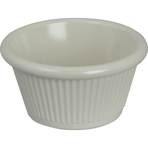 RAMEKIN, RIBBED, 2.5OZ, BONE, 12-PK by Gessner Products Company Inc