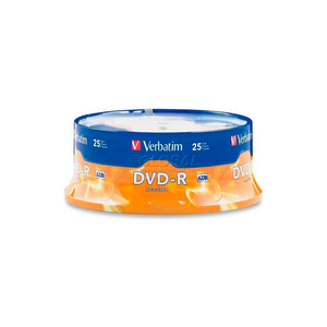 DVD-R, 16X SPEED, 4.7GB, BRANDED, 25/PK by Verbatim