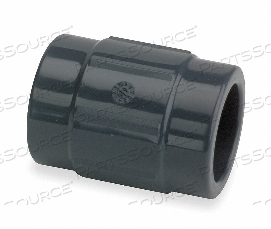 COUPLING, 3/4 IN X 3/4 IN FITTING PIPE SIZE, SCHEDULE 80, FEMALE SOCKET X FEMALE SOCKET, GRAY by GF Piping Systems
