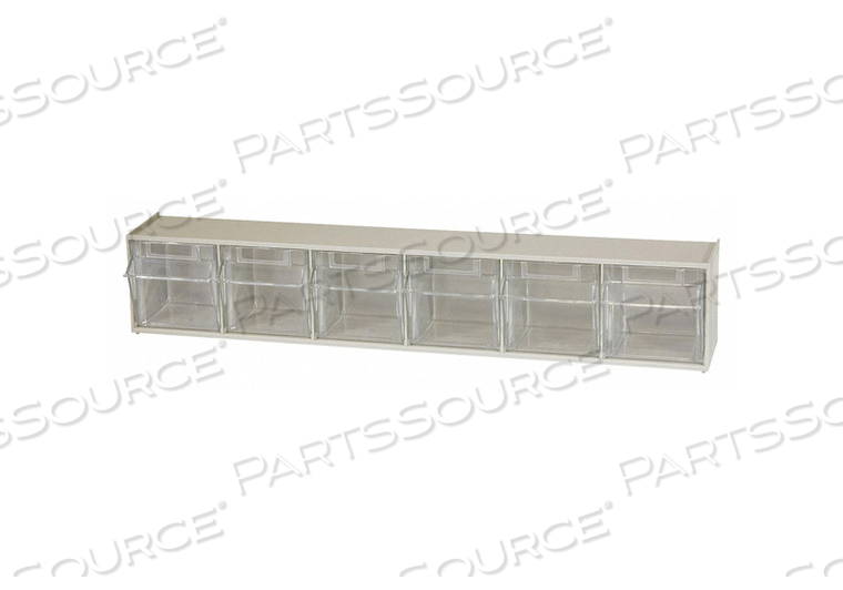 TIP OUT BIN 6 BINS 3-3/4X23-5/8X4-1/2 by Akro-Mils / Myers Industries, Inc TIP OUT BIN 6 BINS 3-3/4X23-5/8X4-1/2 by Akro-Mils / Myers Industries, Inc