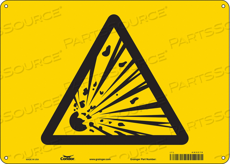 CHEMICAL SIGN 14 W 10 H 0.032 THICKNESS 