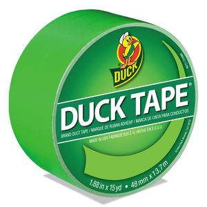 COLORED DUCT TAPE, 3" CORE, 1.88" X 15 YDS, NEON GREEN by Duck COLORED DUCT TAPE, 3" CORE, 1.88" X 15 YDS, NEON GREEN by Duck