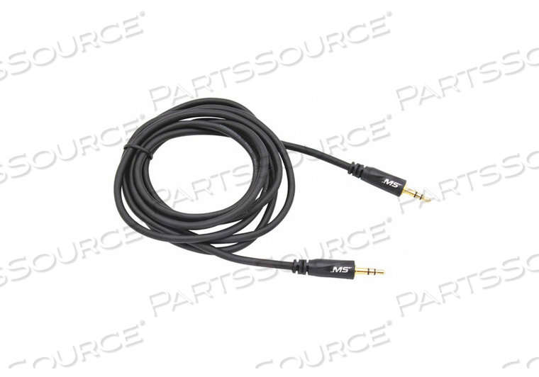 STEREO AUDIO CABLE PLASTIC 5.80 H BLACK by MobileSpec STEREO AUDIO CABLE PLASTIC 5.80 H BLACK by MobileSpec
