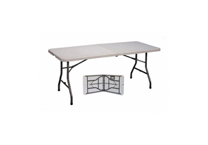 FOLD IN HALF FOLDING TABLE 30X72 GRAY by Correll