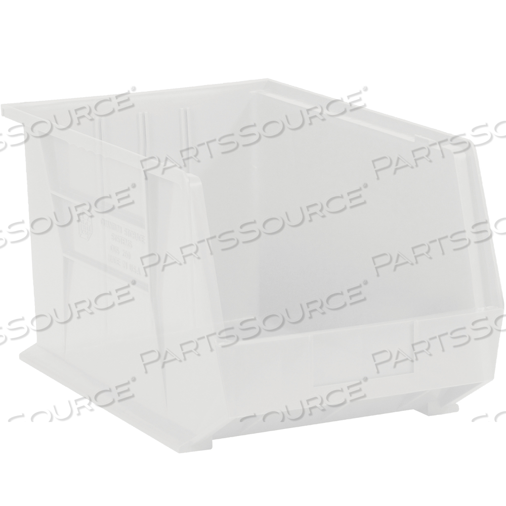 PLASTIC STACK & HANG BIN BOXES, 10 3/4" X 8 1/4" X 7", CLEAR, 6/CASE by BOX Partners (Box Acquisitions, LLC)