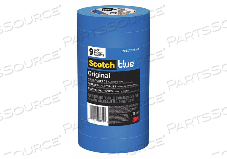 MASKING TAPE BLUE 24MM X 55M PK9 by 3M Consumer
