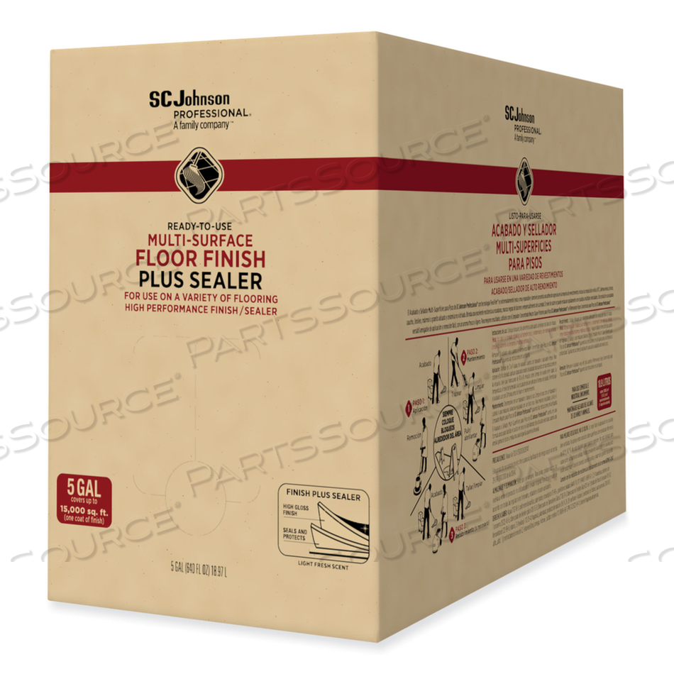 READY-TO-USE MULTI-SURFACE FLOOR FINISH PLUS SEALER, LIGHT FRESH SCENT, 5 GAL BAG-IN-BOX 