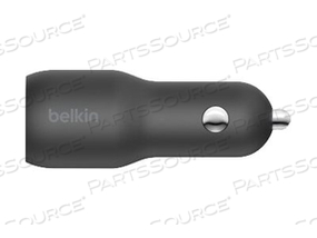 BOOST CHARGE DUAL CAR CHARGER, CAR POWER ADAPTER, 37 WATT, PD 3.0, 2 OUTPUT CONNECTORS (USB, USB-C) by Belkin BOOST CHARGE DUAL CAR CHARGER, CAR POWER ADAPTER, 37 WATT, PD 3.0, 2 OUTPUT CONNECTORS (USB, USB-C) by Belkin