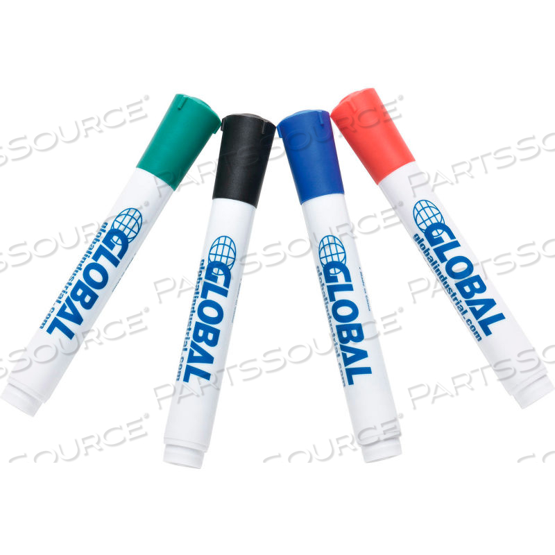 DRY ERASE MARKER, BULLET TIP - ASSORTED - 4 PACK by Approved Vendor DRY ERASE MARKER, BULLET TIP - ASSORTED - 4 PACK by Approved Vendor