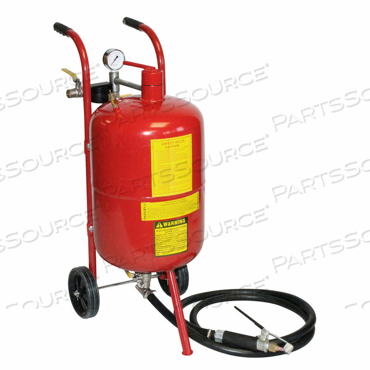 10 GAL PORTABLE DEADMAN BLASTER, STEEL by Allsource Blasters & Equipment 10 GAL PORTABLE DEADMAN BLASTER, STEEL by Allsource Blasters & Equipment