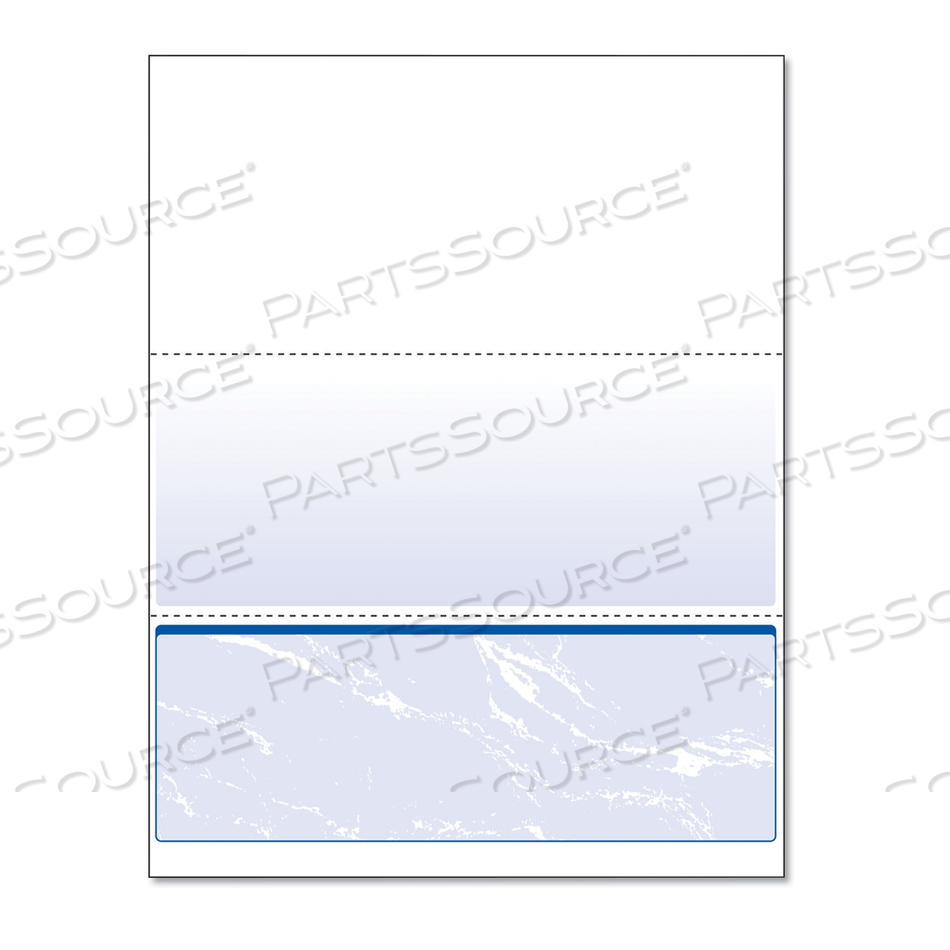 STANDARD SECURITY CHECK, 11 FEATURES, 8.5 X 11, BLUE MARBLE BOTTOM by Docugard