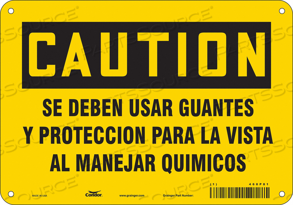 SAFETY SIGN 10 WX7 H 0.032 THICKNESS 