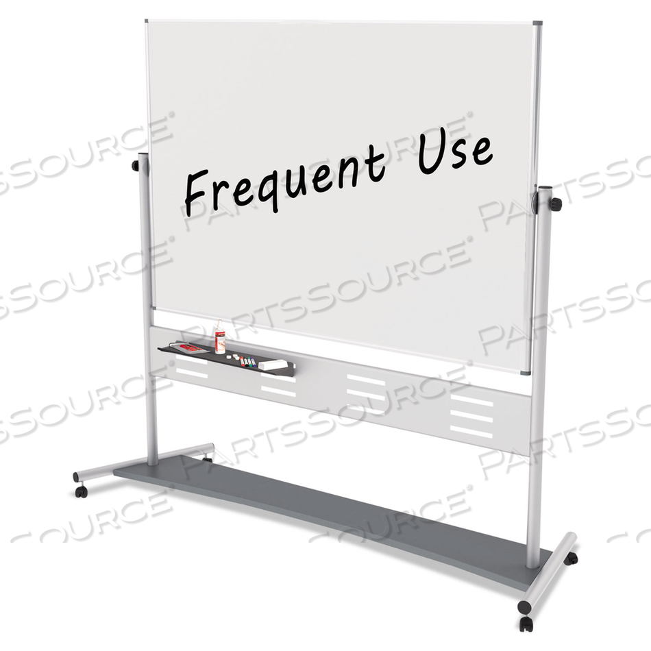 MASTERVISION MAGNETIC DOUBLE-SIDED DRY-ERASE MOBILE REVOLVING EASEL 48" X 72", GRAY by MasterVision MASTERVISION MAGNETIC DOUBLE-SIDED DRY-ERASE MOBILE REVOLVING EASEL 48" X 72", GRAY by MasterVision