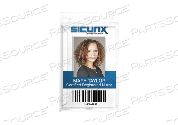 RIGID BADGE HOLDER VERTICAL PK25 by Baumgartens RIGID BADGE HOLDER VERTICAL PK25 by Baumgartens