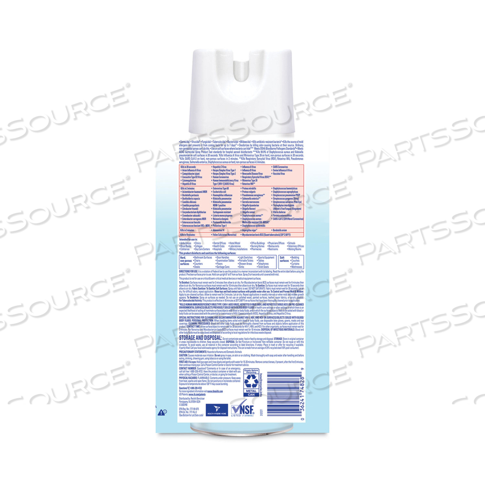 DISINFECTANT SPRAY, CRISP LINEN, 19 OZ AEROSOL SPRAY by Lysol DISINFECTANT SPRAY, CRISP LINEN, 19 OZ AEROSOL SPRAY by Lysol