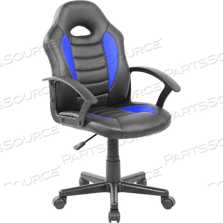 TECHNI MOBILI KID'S GAMING AND STUDENT RACER CHAIR - BLACK AND BLUE 