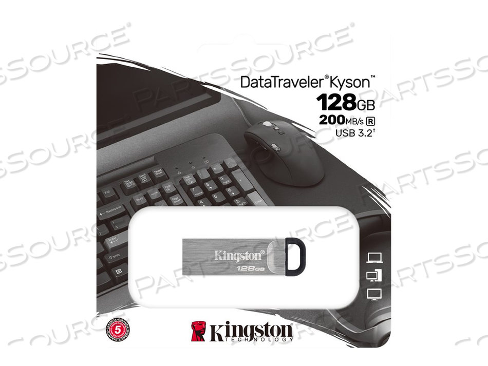 DATATRAVELER KYSON, USB FLASH DRIVE, 128 GB, USB 3.2 GEN 1 by Kingston Technology