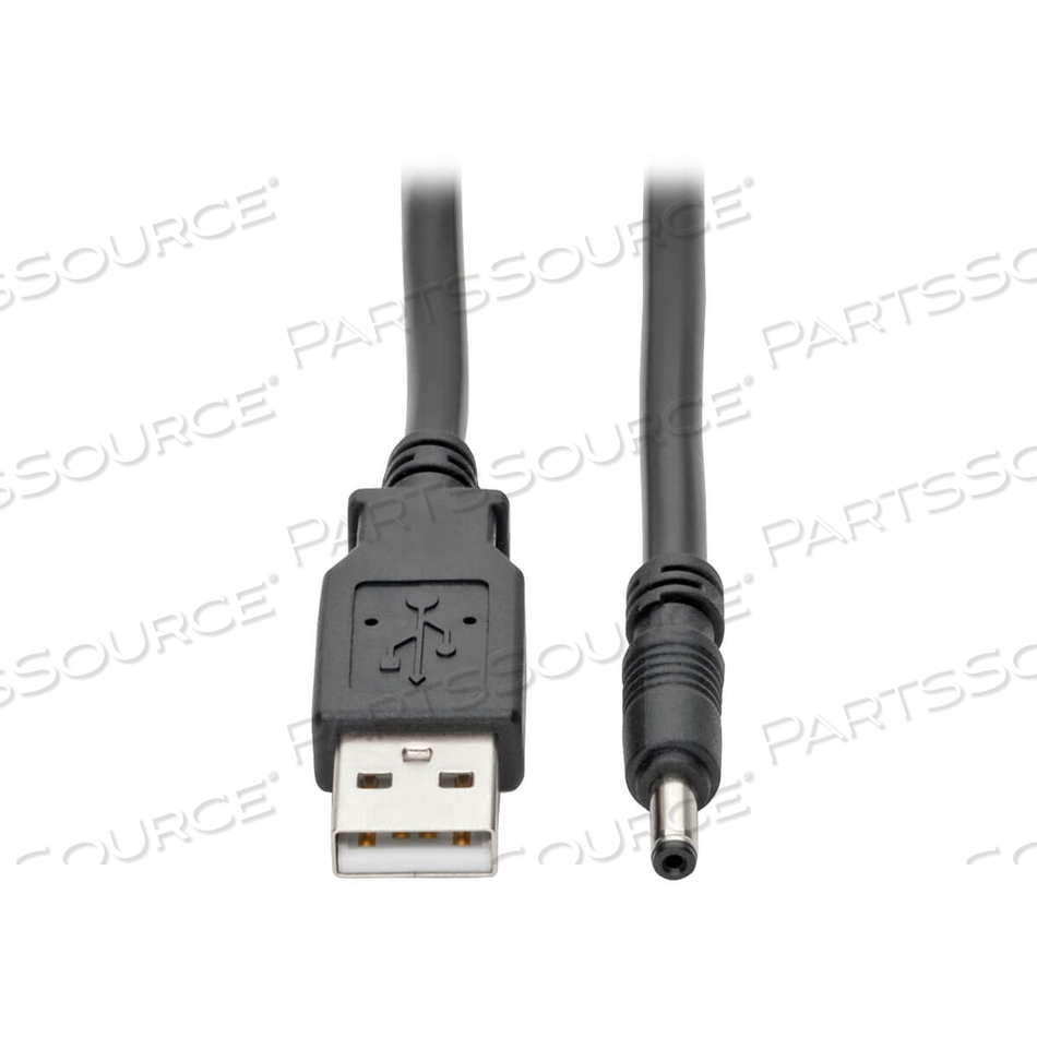 POWER CORD, 3 FT, 5 V, USB A TO 5V DC BARREL, BLACK 