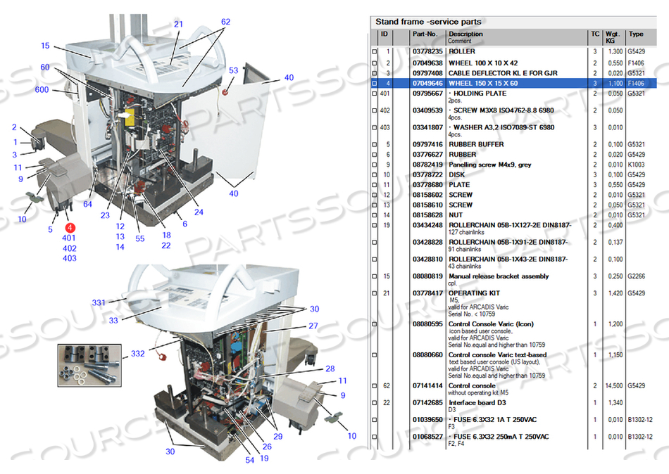 150 X 15 X 60 WHEEL by Siemens Medical Solutions