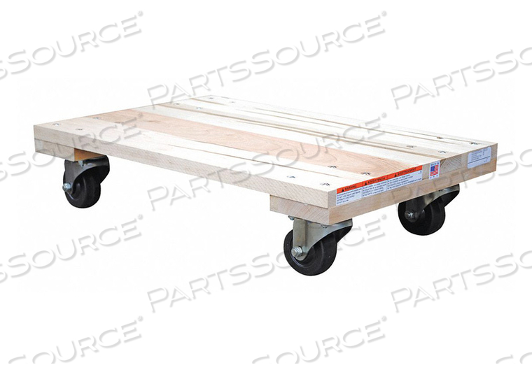 HARDWOOD DOLLY - SOLID DECK by Vestil Manufacturing Corp.
