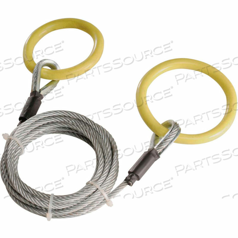 STEEL LOG CHOKER CABLE WITH 2 TOW RINGS - 1500 LB. PULLING CAPACITY by Timber Tuff Tools