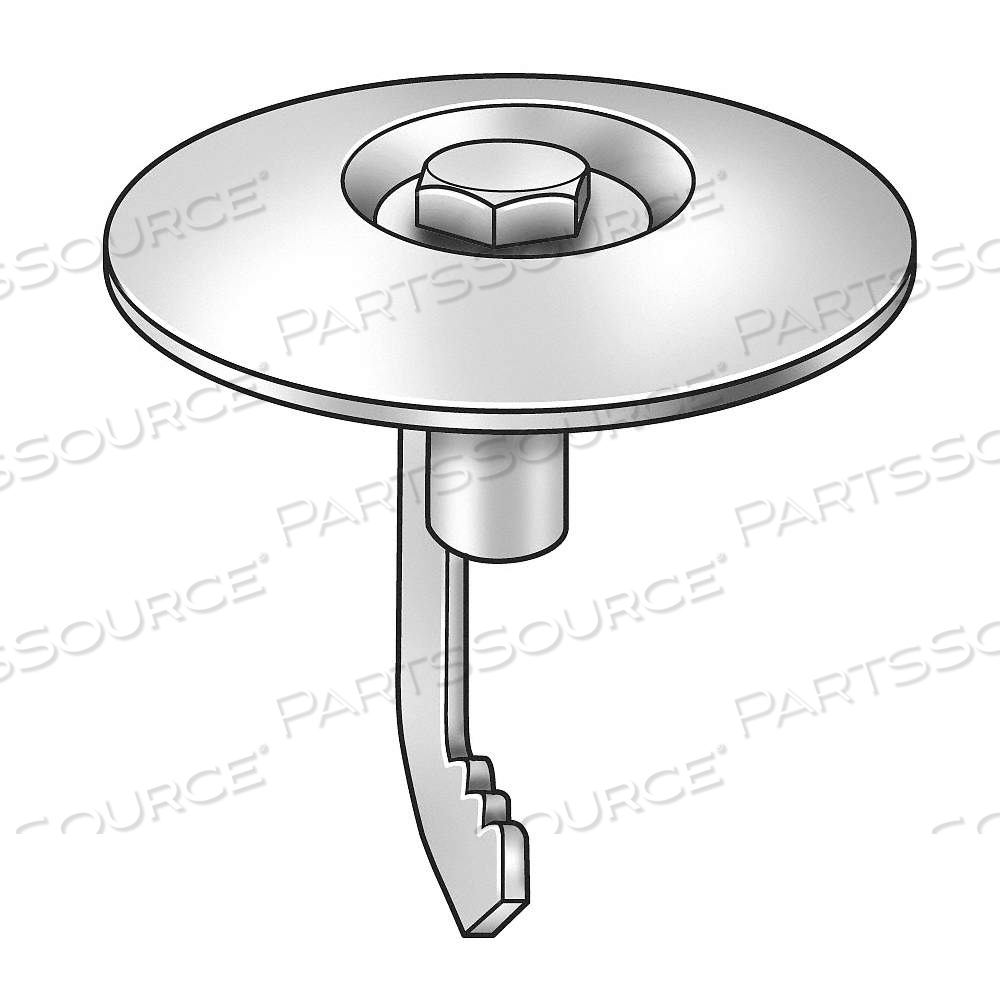 GRATING CLIP, CLOSE MESH, 1/4"-20 HEX HEAD CAP SCREW, 316 STAINLESS STEEL by Approved Vendor GRATING CLIP, CLOSE MESH, 1/4"-20 HEX HEAD CAP SCREW, 316 STAINLESS STEEL by Approved Vendor