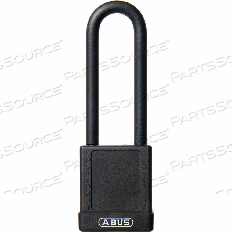 74HB/40-75 MASTER KEYED LOCKOUT PADLOCK, NON-CONDUCTIVE 3-INCH SHACKLE, BLACK 