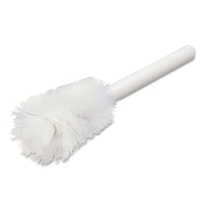 SPARTA HANDLE BOTTLE BRUSH, PINT, WHITE POLYESTER BRISTLES, 4.5" BRUSH, 7.5" WHITE PLASTIC HANDLE by Carlisle