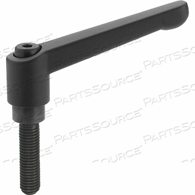DIE CAST ADJUSTABLE LEVER - 1/4-20 - 1.18" HANDLE - 1.57" STUD - BLACK - GN300 by J.W. Winco DIE CAST ADJUSTABLE LEVER - 1/4-20 - 1.18" HANDLE - 1.57" STUD - BLACK - GN300 by J.W. Winco