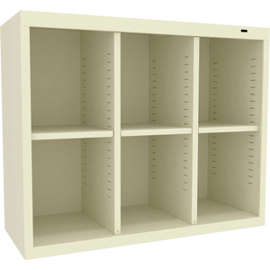 CUBBY LOCKER - WELDED 34-1/2"W X 13-1/2"D X 30"H 6 COMPARTMENTS CHAMPAGNE/PUTTY by Tennsco Corp.