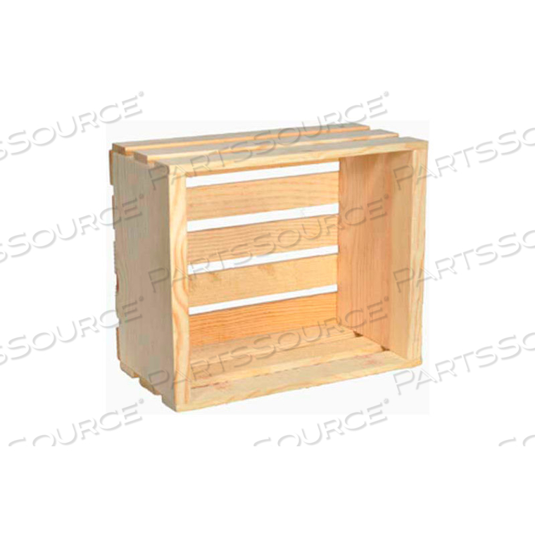 SMALL WOOD CRATE 12-1/4"W X 9-1/2"D X 6-1/4"H 2 PC - CRANBERRY 