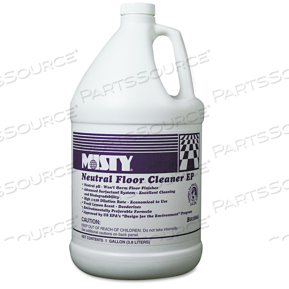 NEUTRAL FLOOR CLEANER EP, LEMON, 1 GAL BOTTLE by Misty
