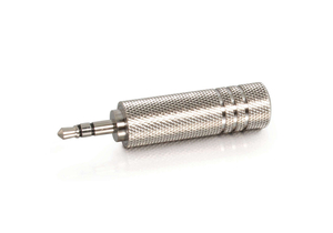 AUDIO ADAPTER, METALLIC SILVER, 3.5 MM STEREO MALE X 6.3 MM STEREO FEMALE by Legrand AV (C2G) AUDIO ADAPTER, METALLIC SILVER, 3.5 MM STEREO MALE X 6.3 MM STEREO FEMALE by Legrand AV (C2G)