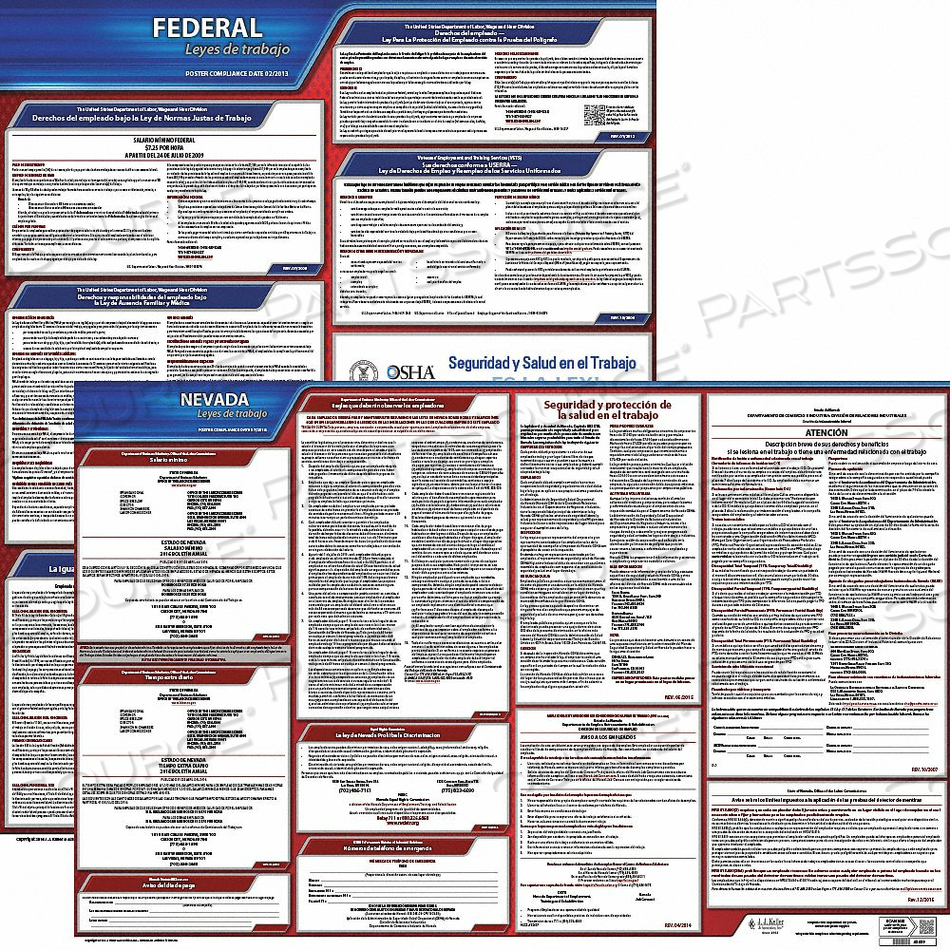 LABOR LAW POSTER FED/STA NV SP 20INH 3YR by J.J. Keller & Associates