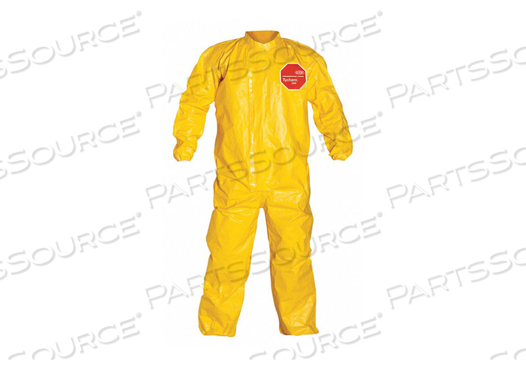 COLLARED COVERALL ELASTIC YELLOW M PK4 by DuPont