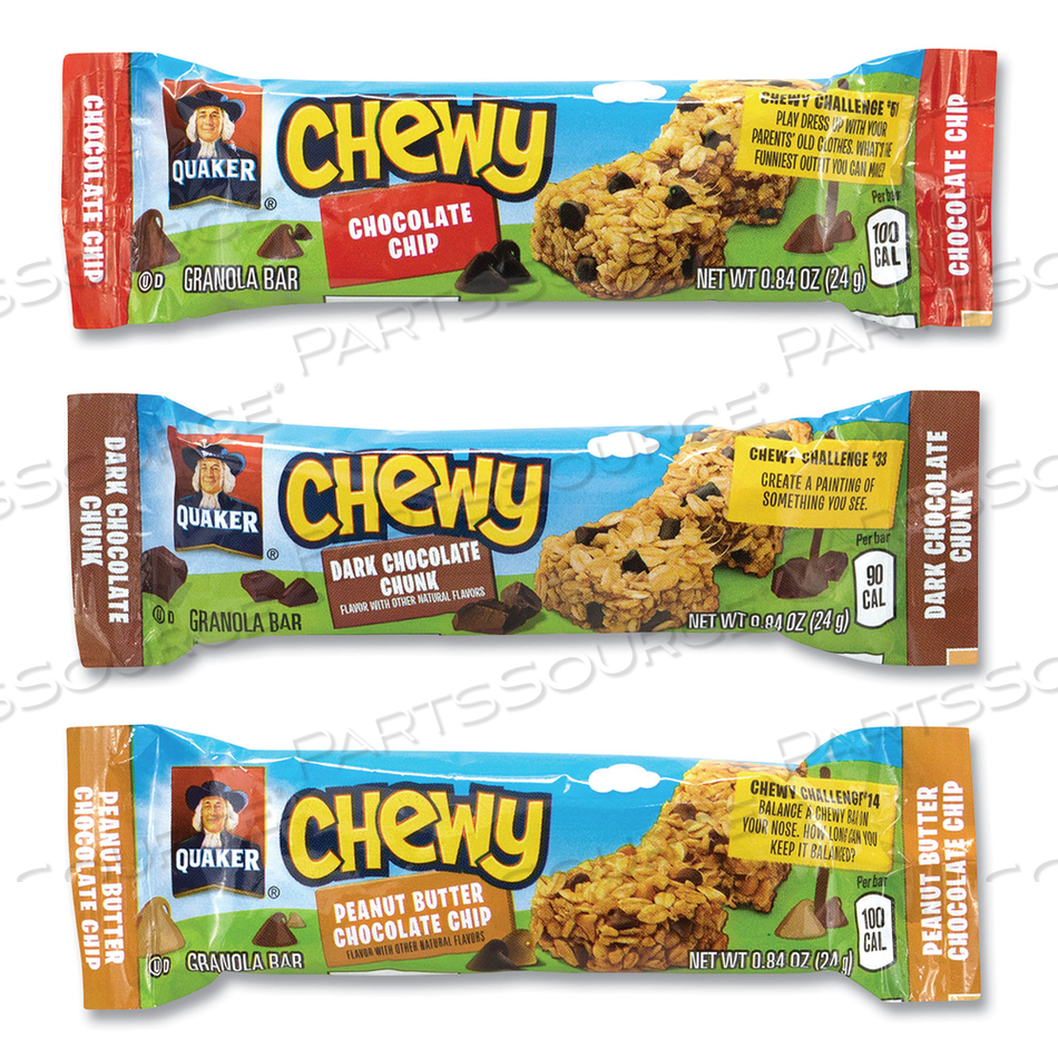 GRANOLA BARS, CHEWY CHOCOLATE CHIP, 0.84 OZ BAR, 60 BARS/BOX 