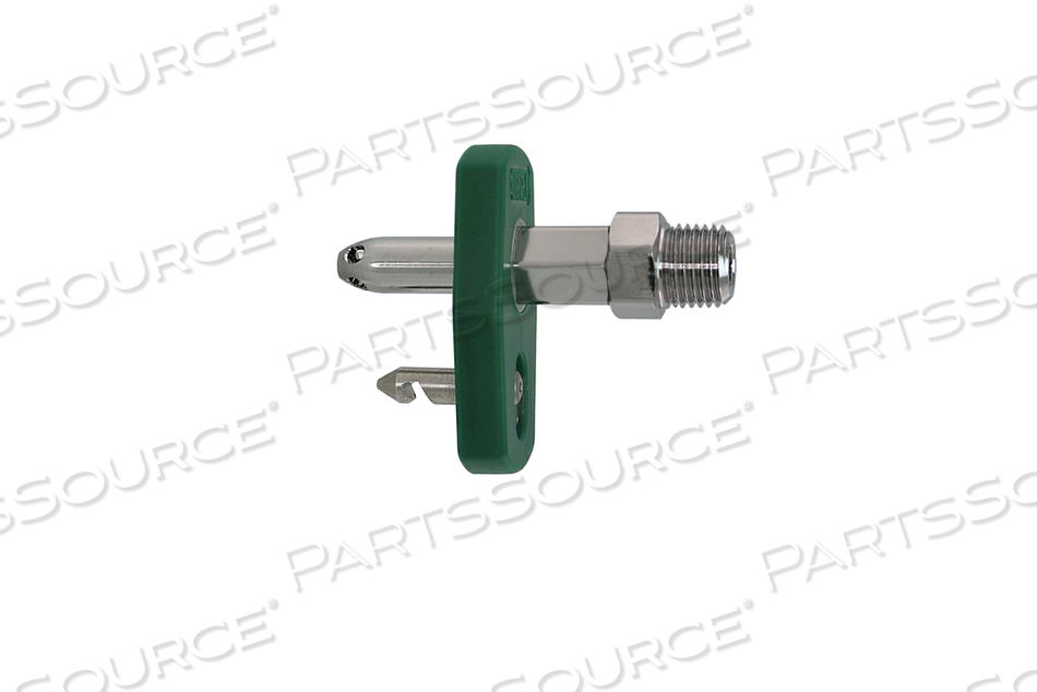 QUICK CONNECT ADAPTER, MALE X 1/4 IN MNPT, GREEN, OXYGEN by Bay Corporation