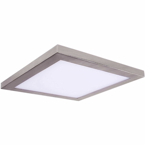 10" SQUARE PLATTER LED FLUSH MOUNT LIGHT, 30W, 120V, 3000K, BRUSH NICKLE by AMAX Lighting