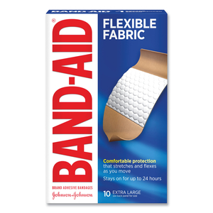 FLEXIBLE FABRIC EXTRA LARGE ADHESIVE BANDAGES, 1.75 X 4, 10/BOX by Band-Aid