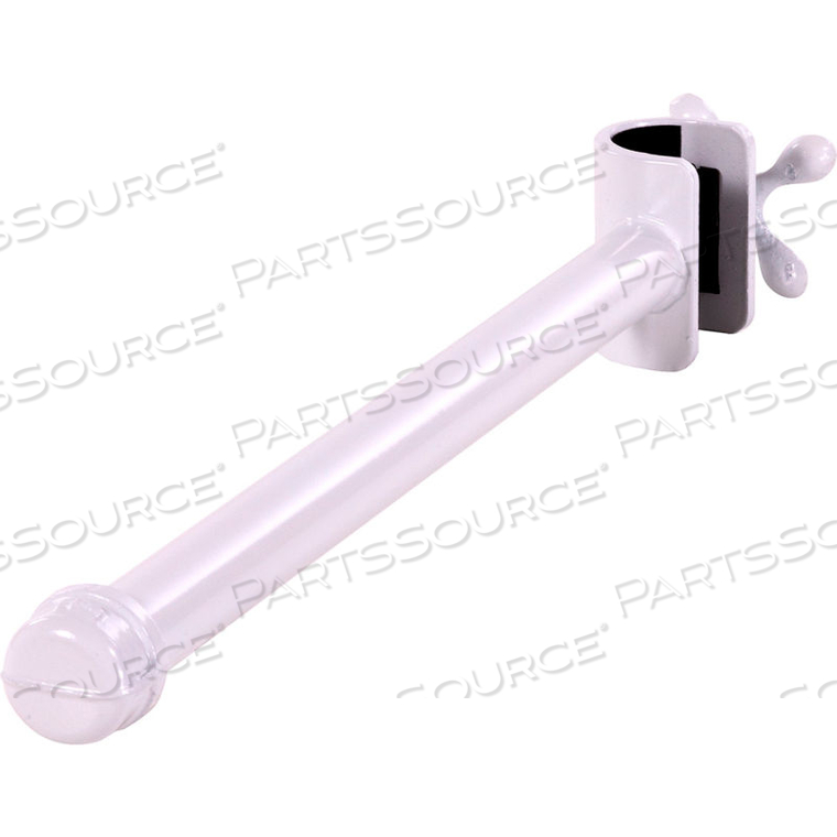 PIPELINE 16 IN. L GLOSS WHITE ADD-ON ARM FOR GARMENT RACKS by Econoco