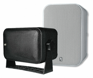 OUTDOOR BOX SPEAKERS BLACK 5-1/2IN.D PR by Poly-Planar