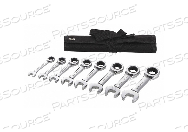 COMBINATION WRENCH SET, ALLOY STEEL, CHROME, NUMBER OF TOOLS 8, RANGE OF HEAD SIZES 5/16 IN TO 3/4 IN, HEAD OFFSET ANGLE 0 DEGREES , STANDAR by Westward COMBINATION WRENCH SET, ALLOY STEEL, CHROME, NUMBER OF TOOLS 8, RANGE OF HEAD SIZES 5/16 IN TO 3/4 IN, HEAD OFFSET ANGLE 0 DEGREES , STANDAR by Westward