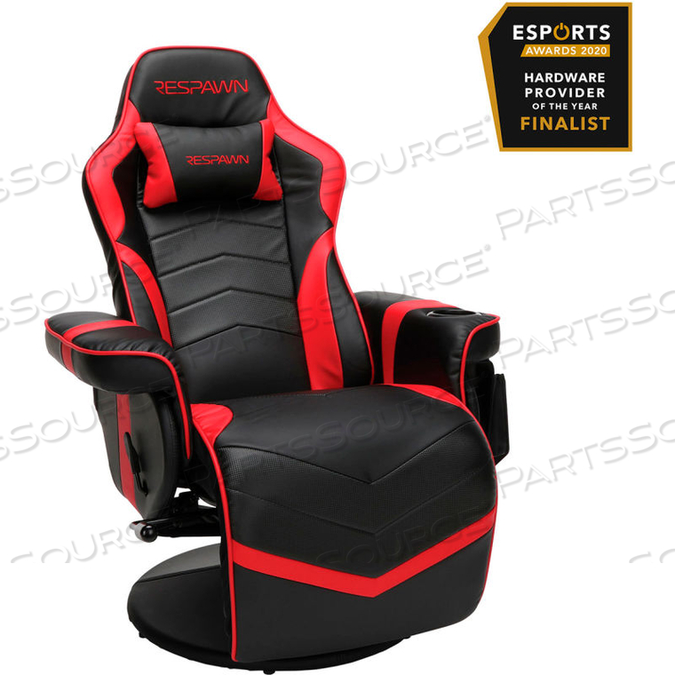 RESPAWN-900 RACING STYLE GAMING RECLINER, RECLINING GAMING CHAIR, IN RED () 