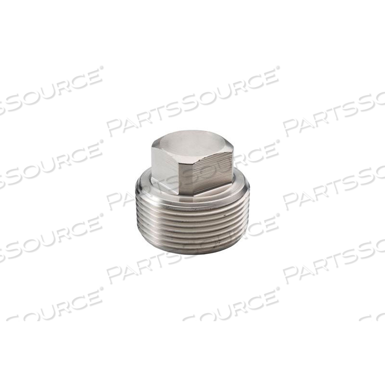 SS 304 BARSTOCK SQUARE HEAD PLUG 1-1/4" NPT MALE 