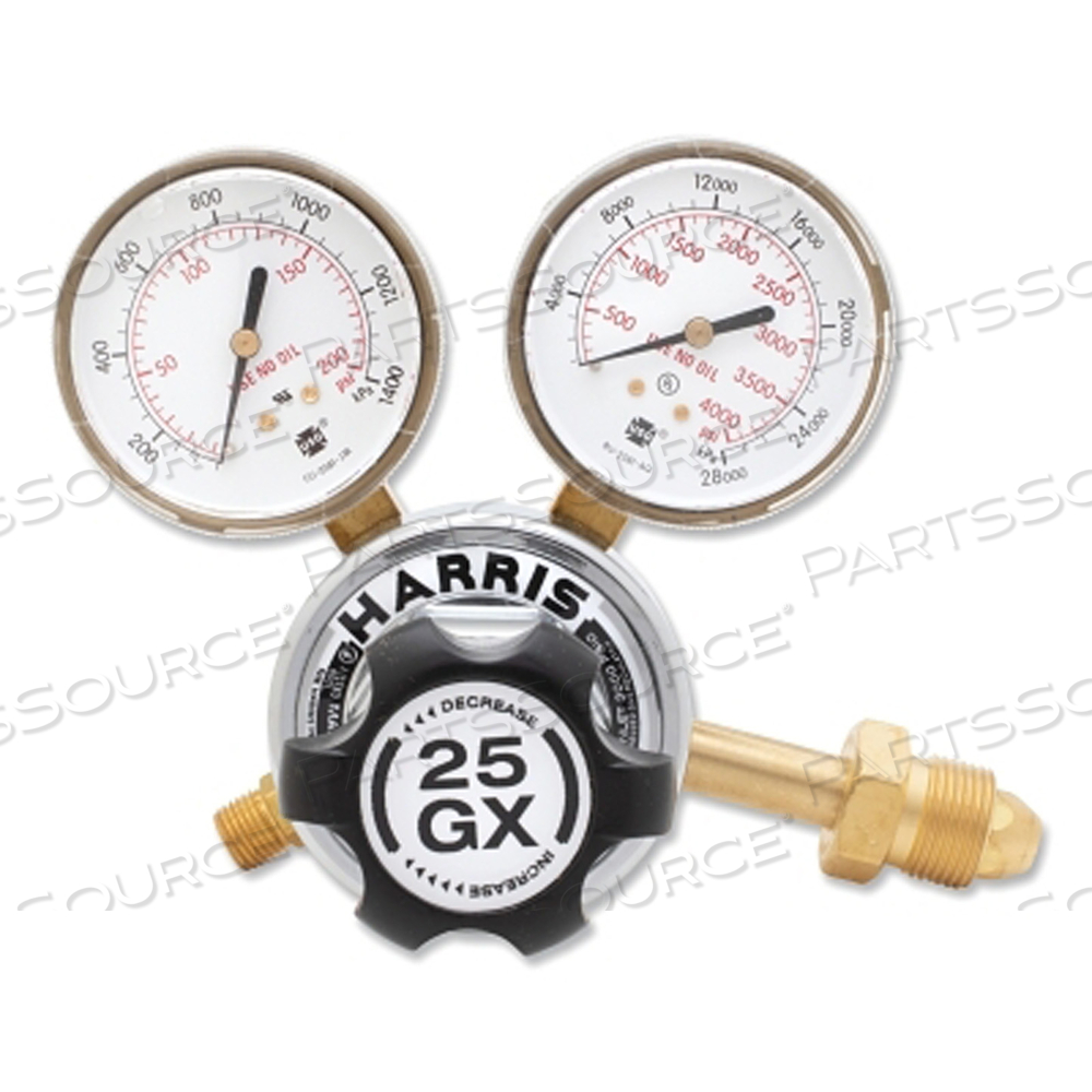 25GX SINGLE-STAGE MEDIUM/HEAVY-DUTY REGULATOR, CGA 580, ARGON, HELIUM, NITROGEN by Harris