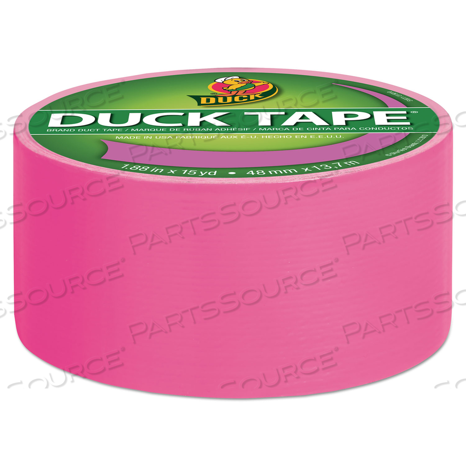 COLORED DUCT TAPE, 3" CORE, 1.88" X 15 YDS, NEON PINK by Duck